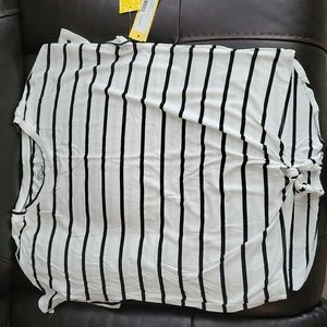 Rumi+Ryder girls striped soft short-sleeve shirt sz.L 12-14, New w/tags